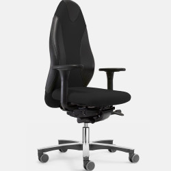 - ERGO-TOP®-Technologie
- Punkt-Synchron-Mechanik, in verschiedenen Positionen feststellbar
- Rückenlehne 8-fach höheneinstellbar und in 5 Positionen arretierbar
- Sitztiefenverstellung und -dämpfung
- seitliche Federkraftverstellung von 45 - 120 kg
- ergonomischer Muldensitz
- Kopfstütze und Seitenwangen in Echtleder (Leder schwarz)
- weiche Doppellaufrollen Ø 65 mm, geeignet für alle Bodenbeläge
- Rückenschale voll gepolstert
- empfohlen von Interessengemeinschaft der Rückenschullehrer/innen e. V. (IGR)
- Farben: Deep Black A30, Black Blue A37, Oxide A54, Black Grey A32,
Coral Orange A55, Graphit A72, Green-Blue A40, Zinc A63, Patina A66,
Purple A44, Ruby A53, Ochre Yellow A61, Stoffe A-Serie, Stoffe B-Serie,
Stoffe C-Serie, Stoffe D-Leder, Stoffe K-Kunstleder
- Optional: Aluminiumfußkreuz und Gasfeder in schwarz oder poliert,
ohne oder mit Lordosenstütze
