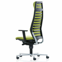 Beschreibung:
- Rücken-Rahmen mit FLEX-RELAX-Lamellensystem und 3D-Netzgewebe
- Ergonomisch geformter Muldensitz
- Komfort-Synchrontechnik mit Ergo-Balance-Technik
- Schnellverstellung auf Körpergewicht
- Sitztiefenverstellung 
- Sitzhöhenverstellung mit Gasdruckfeder
- mit Kopfstütze
- Alu-Rückenverbinder + Alu-Fußkreuz poliert oder pulverbeschichtet in schwarz, weiß oder silber 
- Standarddoppelrollen Ø 50mm hart oder weich
- optional auch mit höhenverstellbaren oder multifunktionalen - Armlehnen
- mit oder ohne Lordosenstütze