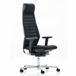 Beschreibung:
- Rücken-Rahmen mit FLEX-RELAX-Lamellensystem und 3D-Netzgewebe
- Ergonomisch geformter Muldensitz
- Komfort-Synchrontechnik mit Ergo-Balance-Technik
- Schnellverstellung auf Körpergewicht
- Sitztiefenverstellung 
- Sitzhöhenverstellung mit Gasdruckfeder
- mit Kopfstütze
- Alu-Rückenverbinder + Alu-Fußkreuz poliert oder pulverbeschichtet in schwarz, weiß oder silber 
- Standarddoppelrollen Ø 50mm hart oder weich
- optional auch mit höhenverstellbaren oder multifunktionalen - Armlehnen
- mit oder ohne Lordosenstütze